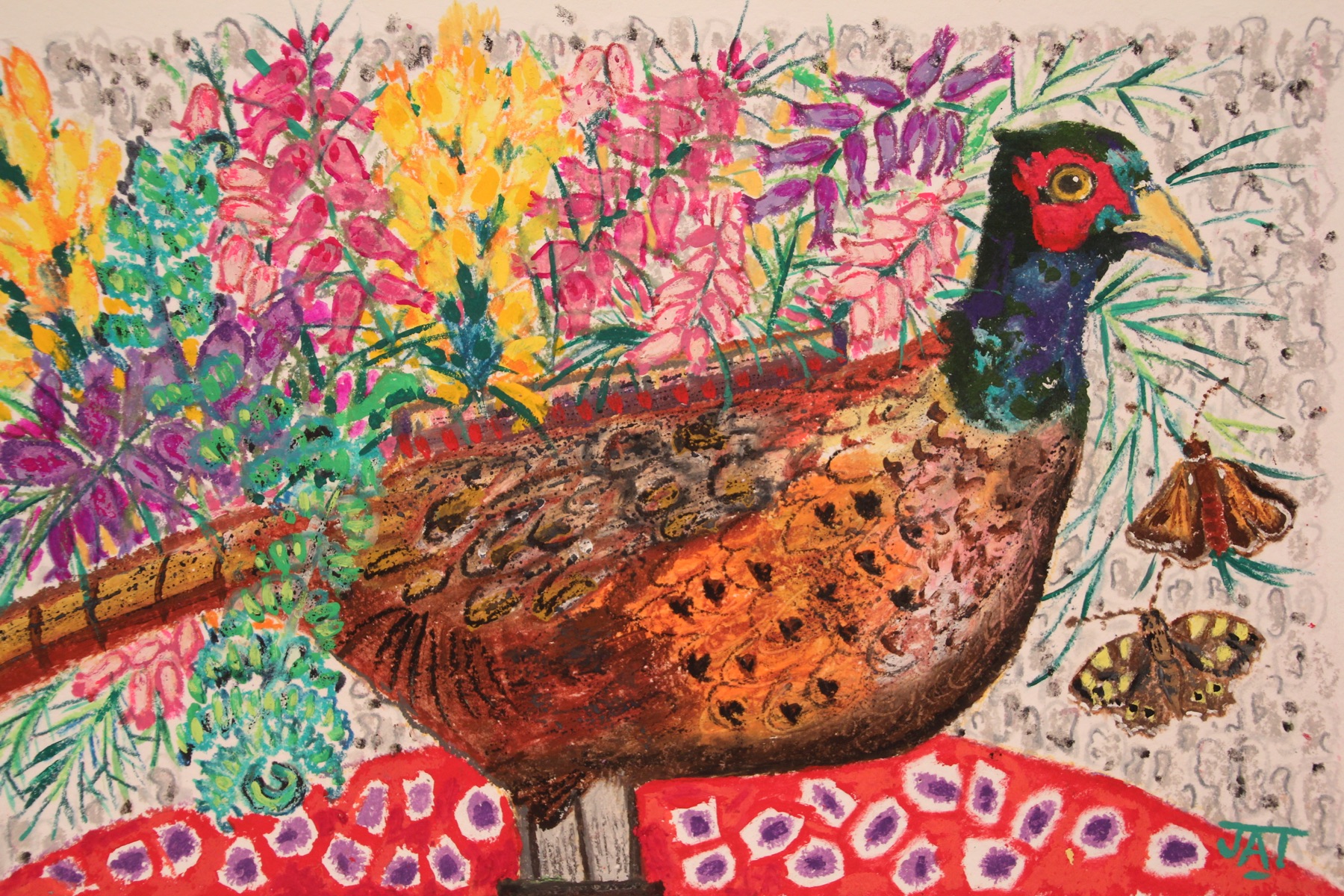 Painting titled “Pheasant Song” by Jennie-Anne Taylor